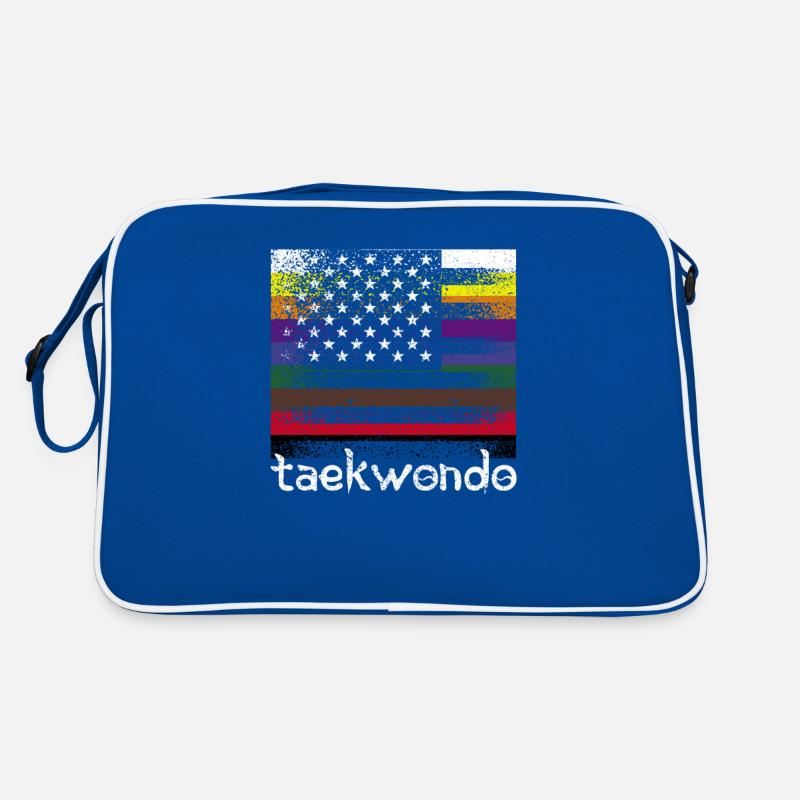 Drapeau américain Blanc Couleurs de ceinture noire Sac Retro