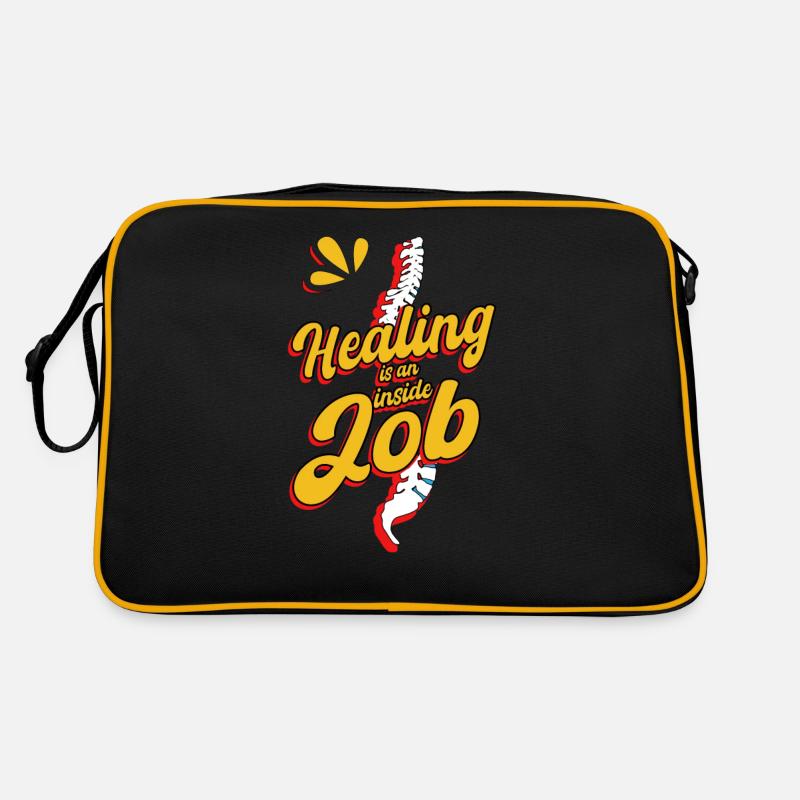 Chiropractor Physiotherapist Healing I Gift - Retro Bag - black/gold