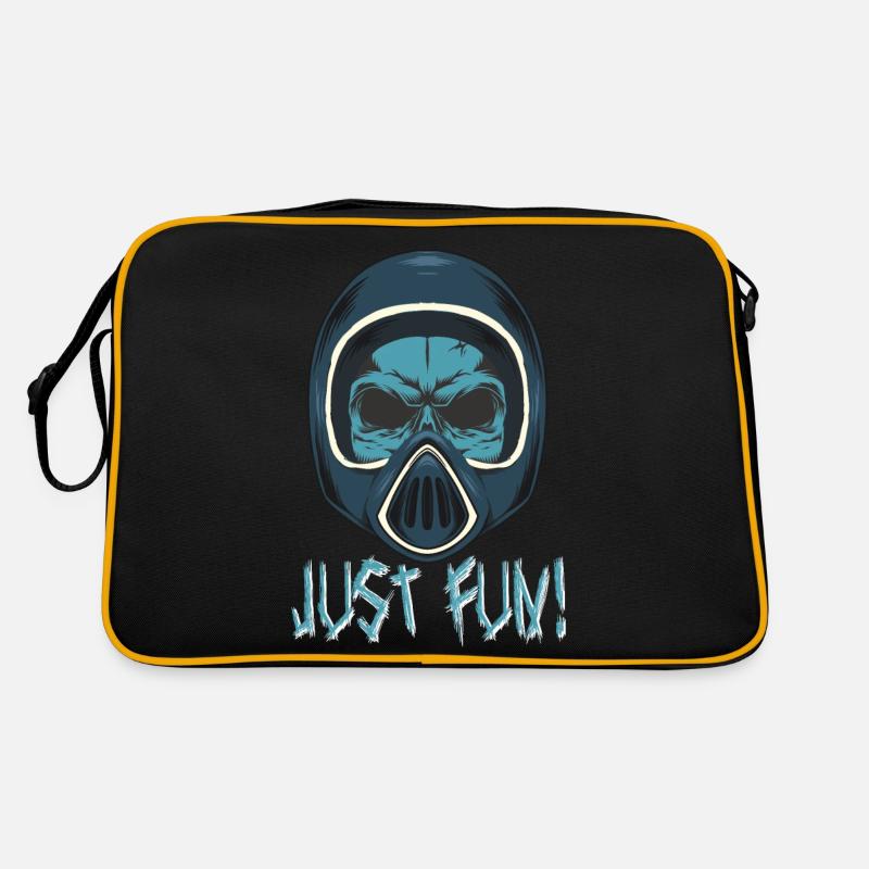 Skull Helmet Retro Tasche