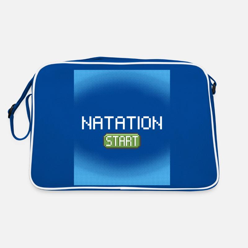Startpixel für Schwimmen Retro Tasche