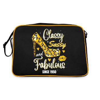 Classy Sassy And Fabulous Since 1950 - Retro Bag - black/gold - Back