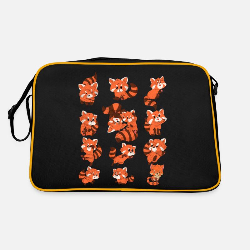 Roter Panda Retro Tasche