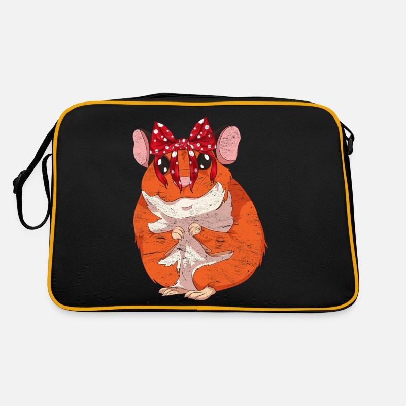 Hamster - Retro Tasche - Schwarz/Gold