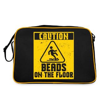 Caution Beads On Floor - Retro Bag - black/gold - Back