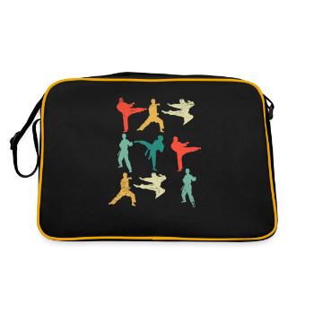 Vintage Arts Martiaux Fun Karaté Taekwondo Boîtes - Sac Retro - noir/or - Dos