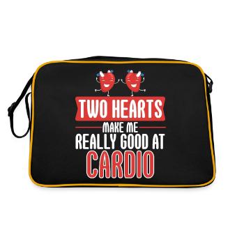 Heart Hearts Make Me Good At Cardio - Retro Bag - black/gold - Back