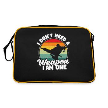 Karaté Black Belt Fighters Je n’ai pas besoin d’une arme - Sac Retro - noir/or - Dos