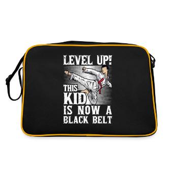 Level Up This Kid Is Now A Black Beld Karate - Retro Bag - black/gold - Back