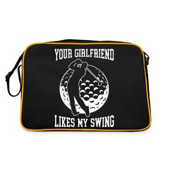 Votre petite amie aime mon swing Fun Golf - Sac Retro - noir/or - Dos