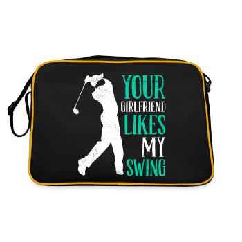 Votre petite amie aime mon swing Fun Golf - Sac Retro - noir/or - Dos