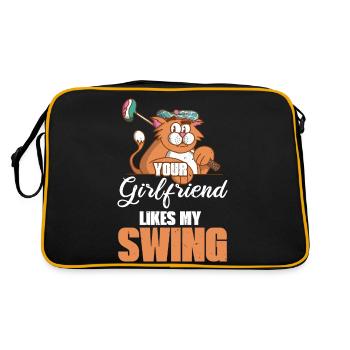 Votre petite amie aime mon swing Fun Golf - Sac Retro - noir/or - Dos