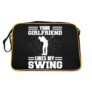Votre petite amie aime mon swing Fun Golf - Sac Retro - noir/or - Dos