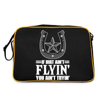 Rodéo américain Cowboy Horse Bull Riding - Sac Retro - noir/or - Dos