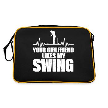 Votre petite amie aime mon swing Fun Golf - Sac Retro - noir/or - Dos