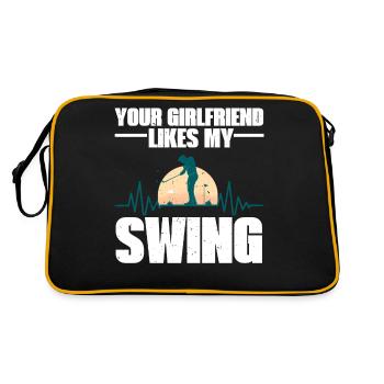 Votre petite amie aime mon swing Fun Golf - Sac Retro - noir/or - Dos
