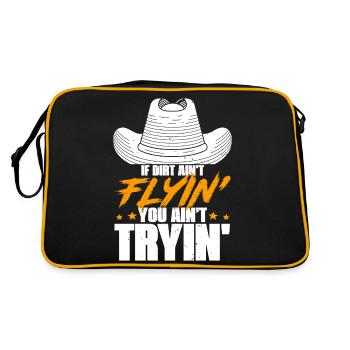 Rodéo américain Cowboy Horse Bull Riding - Sac Retro - noir/or - Dos