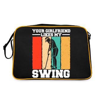 Votre petite amie aime mon swing Fun Golf - Sac Retro - noir/or - Dos
