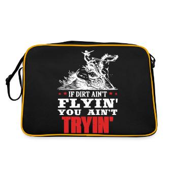 Rodéo américain Cowboy Horse Bull Riding - Sac Retro - noir/or - Dos