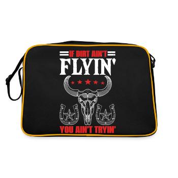 Rodéo américain Cowboy Horse Bull Riding - Sac Retro - noir/or - Dos