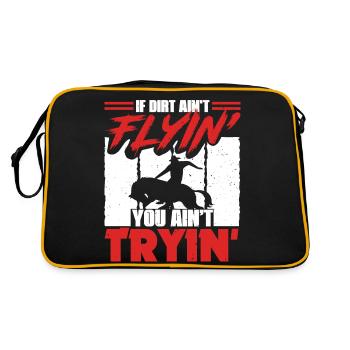 Rodéo américain Cowboy Horse Bull Riding - Sac Retro - noir/or - Dos