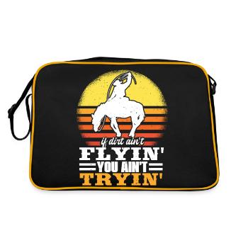 Rodéo américain Cowboy Horse Bull Riding - Sac Retro - noir/or - Dos