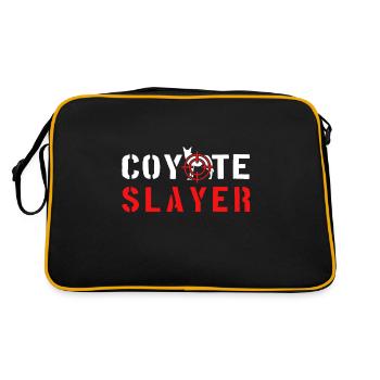 Coyote Slayer Hunting Yotes - Retro Tasche - Schwarz/Gold - Hinten