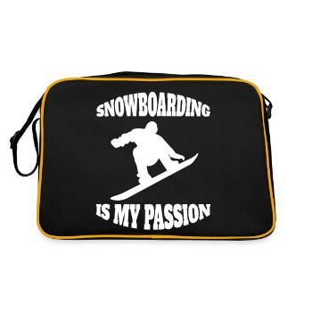 Snowboard Amateur de sports d’hiver Snowboarder Cadeau - Sac Retro - noir/or - Dos