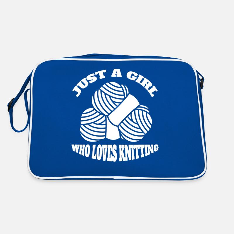 Stricken Mädchen Nähen Geschenk Häkeln Schneiderin Retro Tasche