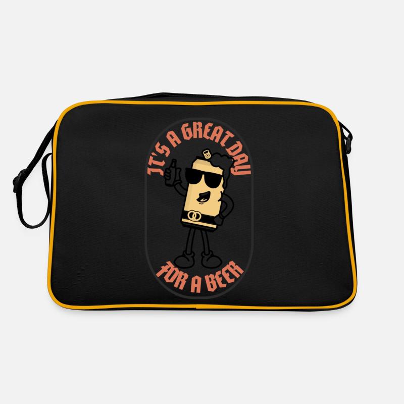 Great Day For A Beer Funny Drinking Beer Retro Bag