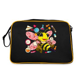 School Animal Motif Gift School Beginners Bee - Retro Bag - black/gold - Back