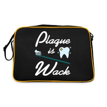 Plague Is Wack Funny Dentist T-Shirt Present Gift - Retro Tasche - Schwarz/Gold - Hinten