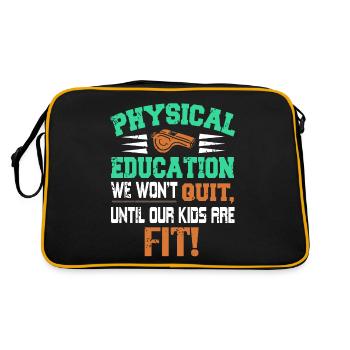 P.E Nous n’arrêterons pas tant que nos enfants ne seront pas en forme! Thé - Sac Retro - noir/or - Dos