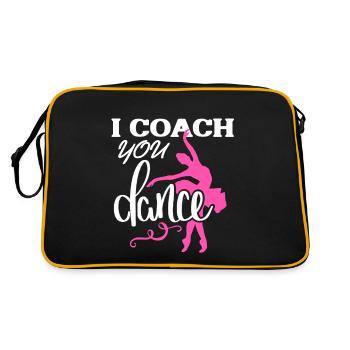 I Coach You Dance Awesome Coaching T-Shirt Present - Retro Bag - black/gold - Back