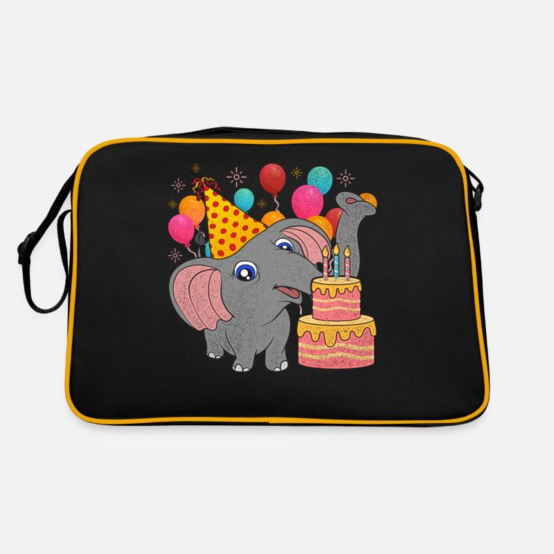Geburtstag Tier Geschenk Elefant Retro Tasche