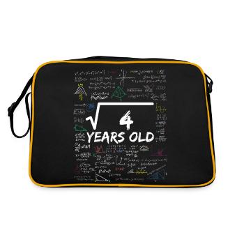 Racine carrée de 4 2ND Funny Math Birthday - Sac Retro - noir/or - Dos