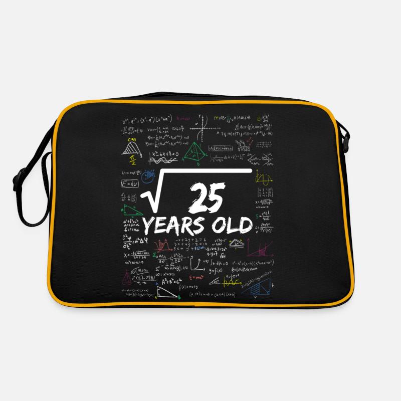 Square Root of 25 5TH Funny Math Birthday Retro Tasche