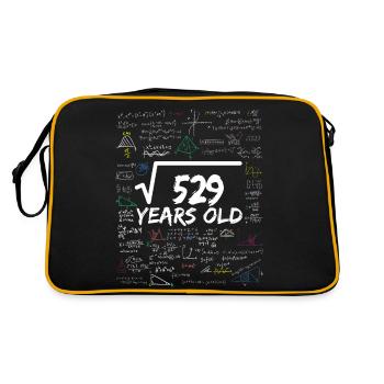 Racine carrée de 529 23RD Funny Math Birthday - Sac Retro - noir/or - Dos
