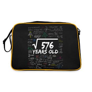 Racine carrée de 576 24TH Funny Math Birthday - Sac Retro - noir/or - Dos