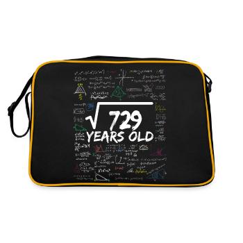 Racine carrée de 729 27TH Funny Math Birthday - Sac Retro - noir/or - Dos