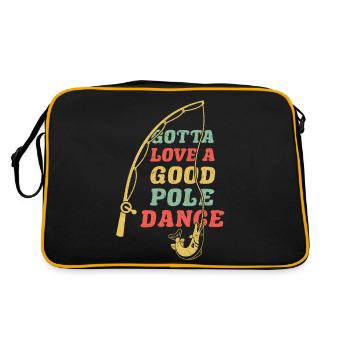 Gotta Love A Good Pole Dance - Retro Tasche - Schwarz/Gold - Hinten