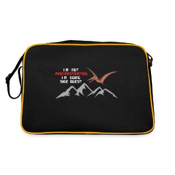 Im Not Procrastinating Im Doing Side Quests - Retro Tasche - Schwarz/Gold - Hinten