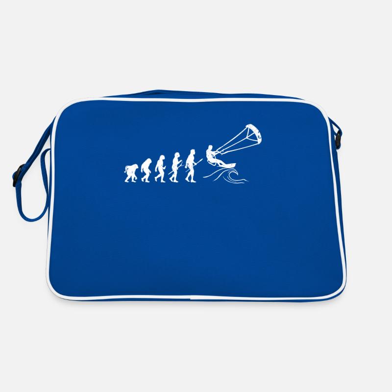 Lustiges Kitesurfen Kite Surfing Evolution Retro Tasche