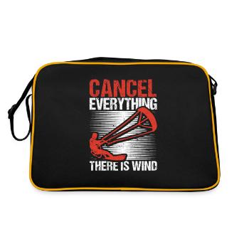 Cancel all There is Wind Funny Kitesurf Kite - Retro Bag - black/gold - Back