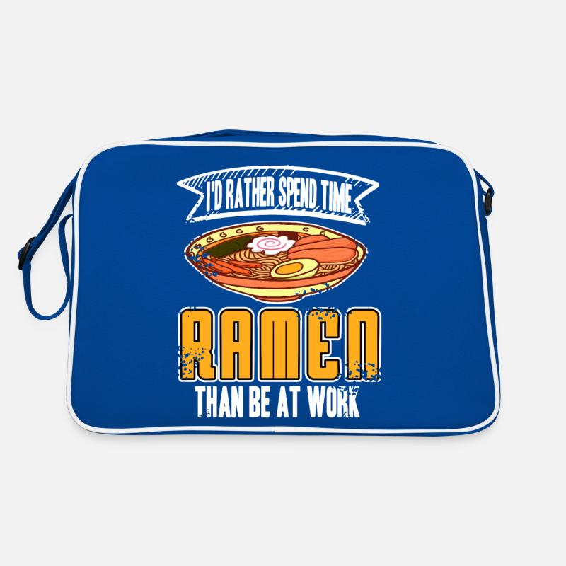 I'd Rather Spend Time Ramen Than Be At Work Retro Tasche