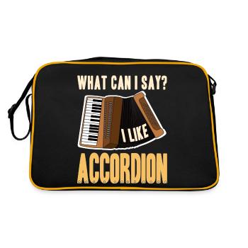 Que puis-je dire? J’aime l’accordéon drôle T-Shirt - Sac Retro - noir/or - Dos