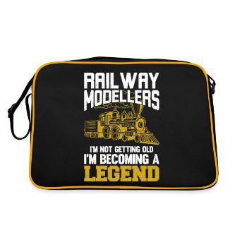 Railway Modellers I'm Becoming A Legend - Retro Bag - black/gold - Back