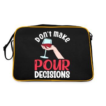 Don't Make Pour Decisions - Retro Tasche - Schwarz/Gold - Hinten
