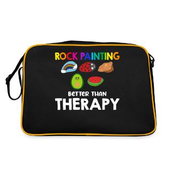 La peinture rupestre vaut mieux que la thérapie - Sac Retro - noir/or - Dos