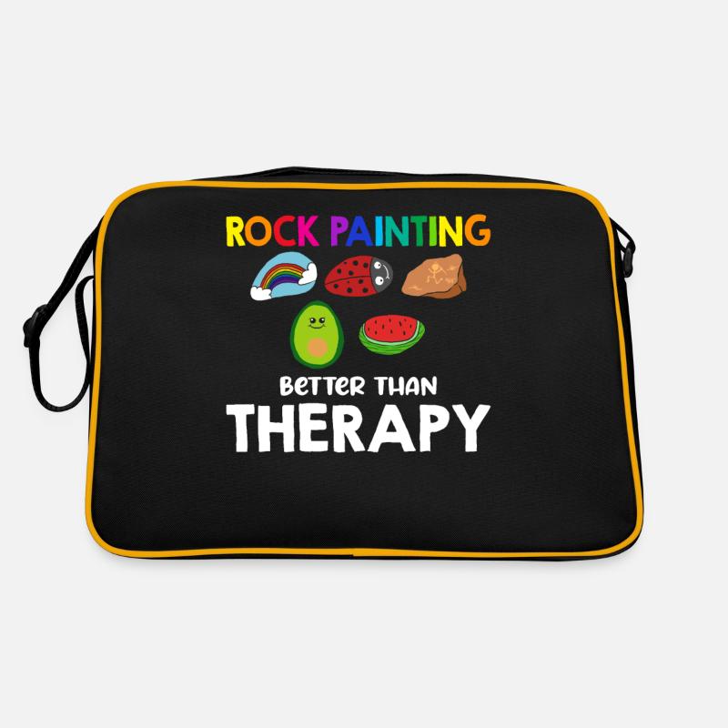 Rock Painting Better Than Therapy Retro Tasche