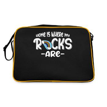 La maison est là où sont mes roches - Sac Retro - noir/or - Dos